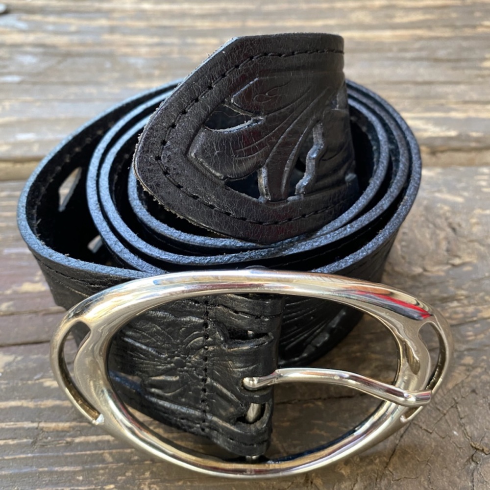 Belt Shak Leather Belt  Black Sz M